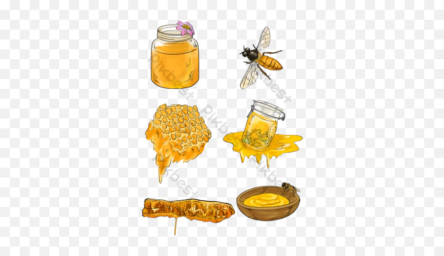 Honey Vector Templates Free Psd U0026 Png Download - Madu Vector,Honey Dripping Png
