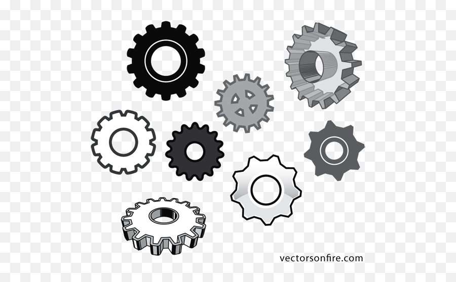 Vector Gear Set 8 Icons Free File Download Now - Gear Vector Png,Gears Icon Png