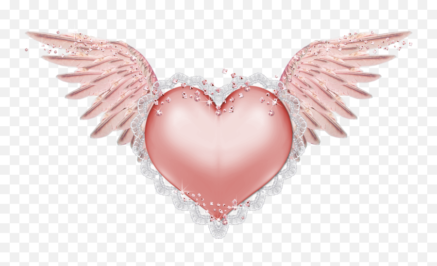 Heart With Wings Png - B Heart Wings Angel Heart My Girly,Heart With Wings Icon