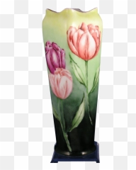 Top Type Tulips In A Vase Png V30 Wallpapers - Tulip,Vase Png