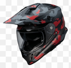 Z1r Range Helmet - Camo Red XL Motorcycle png