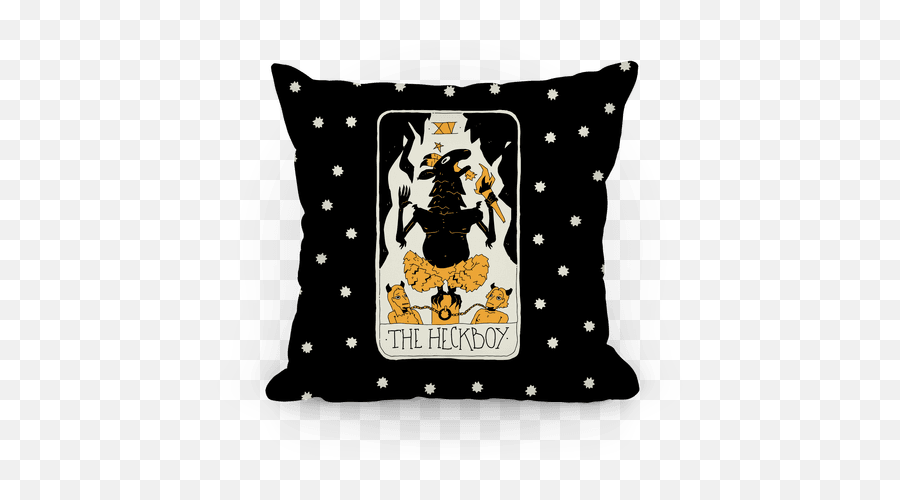 The Heckboy Tarot Card Throw Pillow Lookhuman - Cushion Png,Tarot Card Png