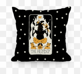 The Heckboy Tarot Card Throw Pillow Lookhuman - Cushion Png,Tarot Card Png
