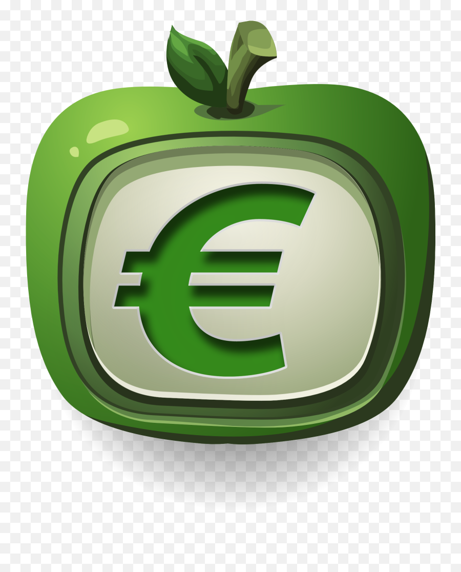 Green Apple Icon With Euro Symbol Free Image Download - Biologia En La Economia Png,Euro Icon Png