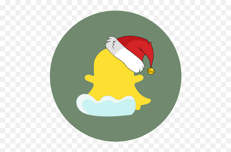 Social Media Christmas Snapchat Ornament Grass For - Santa Claus Png,Santa Hat Icon