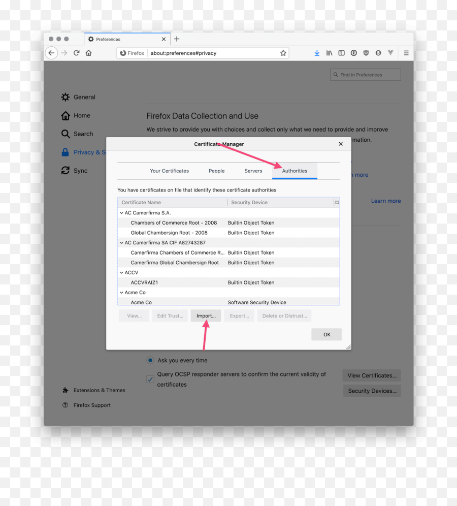 Get Firefox To Trust Your Self Signed Certificates - Vertical Png,Where Is My Firefox Icon?