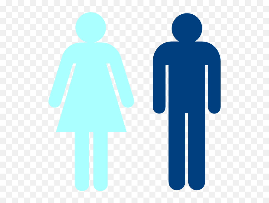 Boy Girl Clip Art - Vector Clip Art Online Clipart Male And Female Png,Ladies Toilet Icon