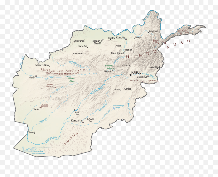 Afghanistan Map - Gis Geography Afghanistan Map With Taliban Flag Png,Mountain Map Icon