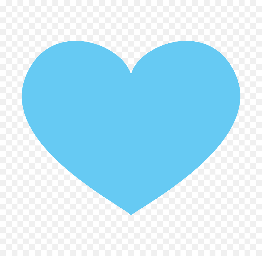Emoji Faces Transparent Blue - Sky Blue Heart Emoji Png,Facebook Heart Png