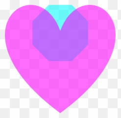 Download Free Png Transparent Magenta Loveheart Octagon - Purple Heart Clipart,Octagon Png