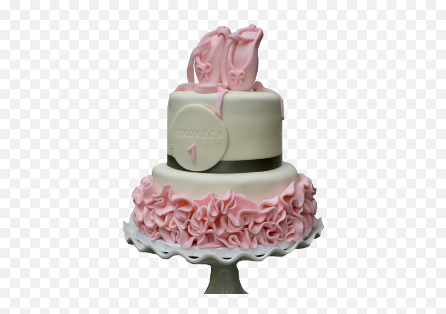Ballerina Slippers And Ruffles Cake - Cake Decorating Png,Ruffles Png