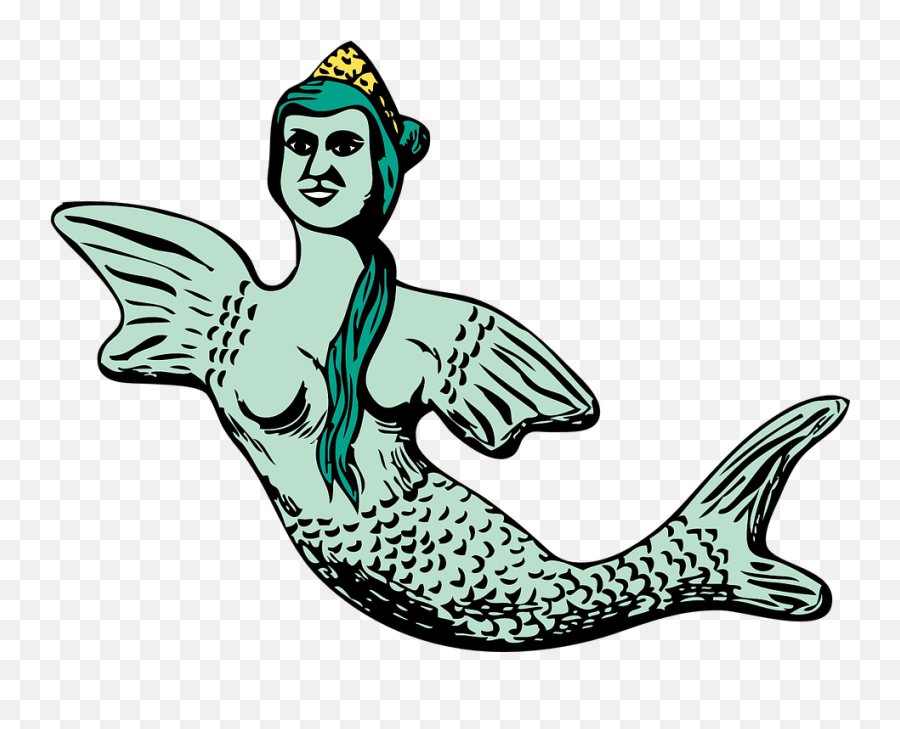 Mermaid Fish Woman - Free Vector Graphic On Pixabay Frau Fisch Png,Mermaid Clipart Png