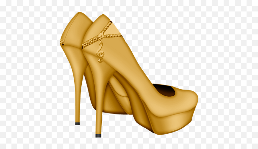 Shoe High - Heeled Footwear Clip Art A Pair Of High Heels Gold High Heels Clipart Png,Heels Png