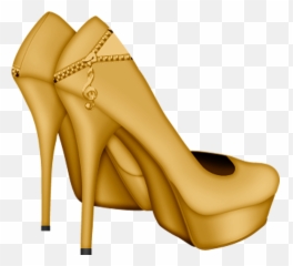 Shoe High - Heeled Footwear Clip Art A Pair Of High Heels Gold High Heels Clipart Png,Heels Png