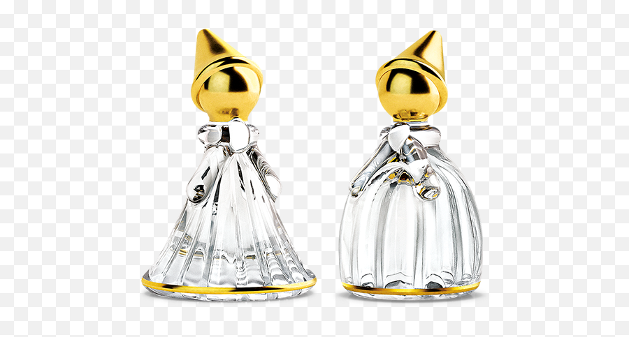 Holmegaard Fairytales Pair Of Gnomes Clear With Gold H 85 Cm Buy Here Png Elf Transparent