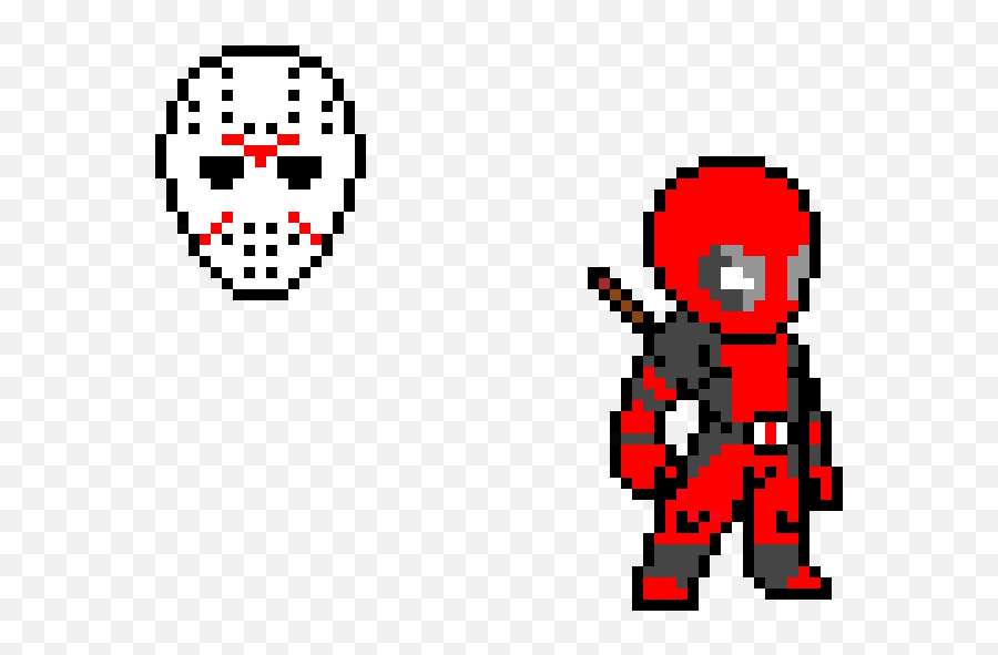 Jason Mask Deadpool Pixel Art Maker - Pixel Art Deadpool Png,Jason Mask Png