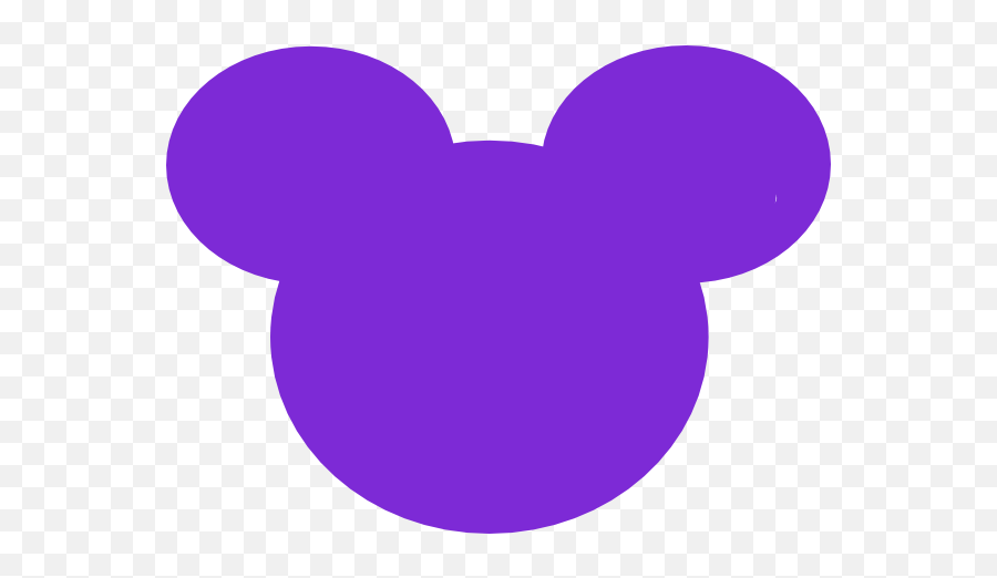 Mickey Mouse Outline Clip Art - Vector Clip Art Mickey Mouse Outline Purple Png,Mickey Head Png