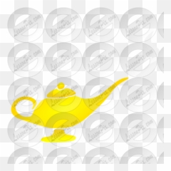 Genie Lamp Stencil For Classroom Therapy Use - Great Genie Smiley Png,Genie Lamp Png