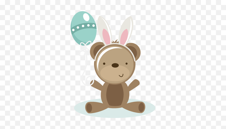 Bear With Bunny Ears Svg Scrapbook File Cute - Cute 4th Of July Png,Bunny Ears Png