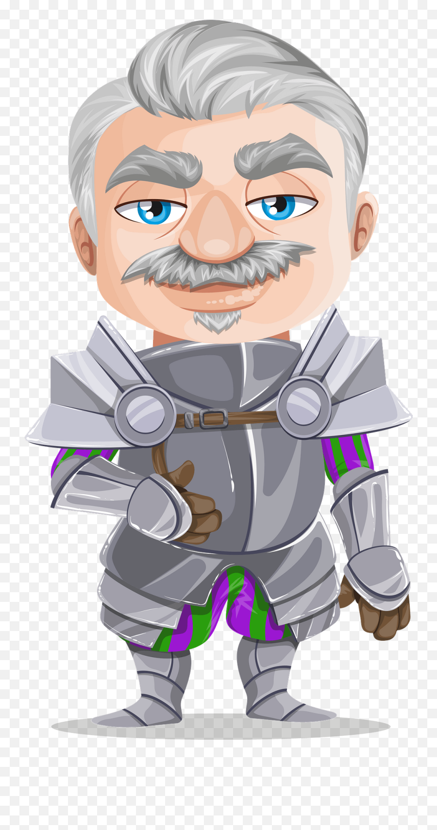 Clipart - Cartoon Old Man As A Knight Png,Knight Clipart Png
