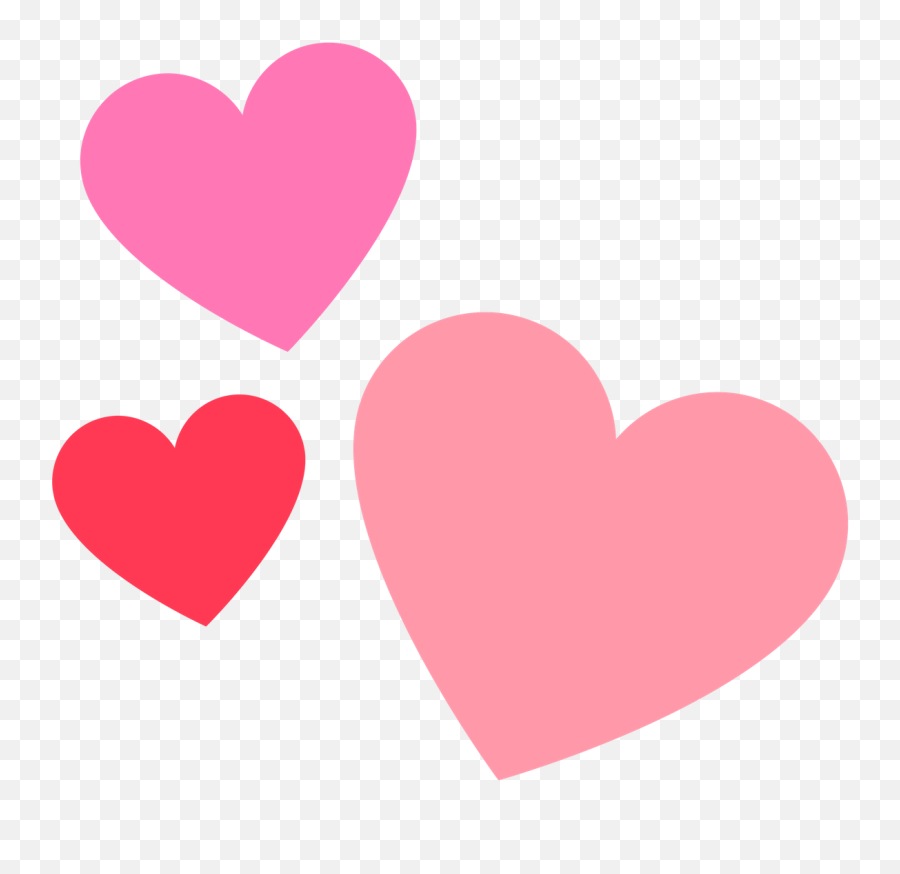Red Heart Emoji - Pink And Red Hearts Png,Heart Emojis Transparent