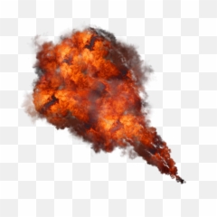 Big Fireball Flame Png Image - With Smoke