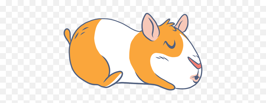 Sleeping Guinea Pig Cartoon - Guinea Pig Png,Guinea Pig Png