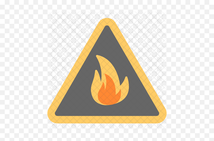 Fire Hazard Sign Icon Of Flat Style - Danger Fire Sign Png,Hazard Logo