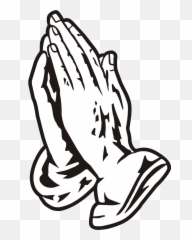 Library Of Hands In Prayer With Cross Jpg Freeuse Stock Png - Praying Hands Black And White