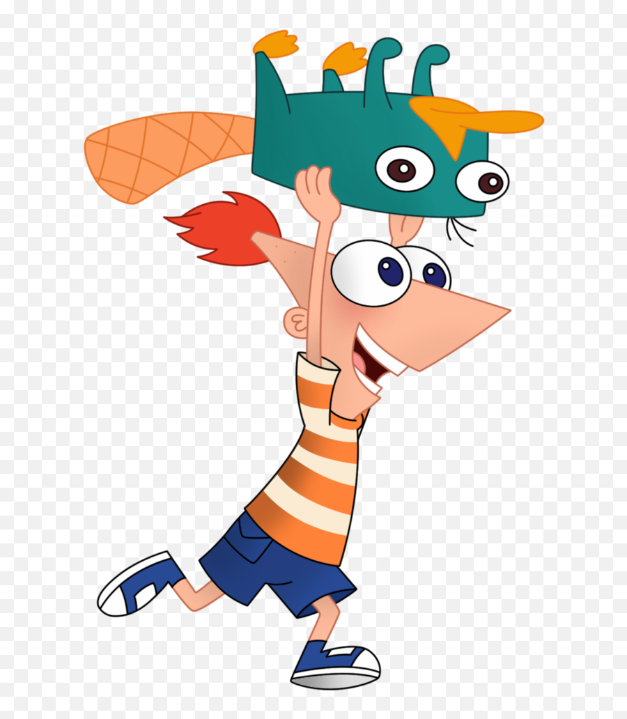 Phineas And Ferb Running Png Download - Phineas And Ferb Running Transparent,Perry The Platypus Png