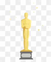 Oscar Clipart Figurine - Oscars Statue Cartoon Png Art