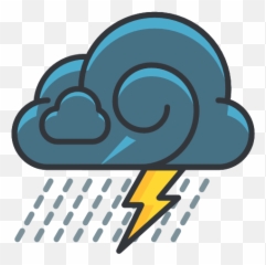 Lightening Storm Icon - Free Filled Outline Icons png