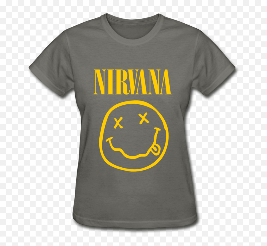 Nirvana Womenu0027s Graphic T - Shirt I Offbeet Shirts U2013 Offbeet Nirvana T Shirt In Bangladesh Png,Simley Face Text Icon