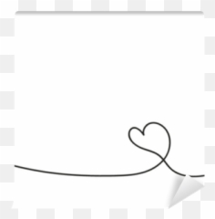 Wall Mural Heart In Continuous Drawing Lines Black Line The Work Of Flat Design Symbol Love And Tenderness - Pixersus Empty Png,Tenderness Icon