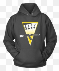 Ak - 47 TShirt Playing cards with AK47 Picture Pulp Fiction Hoodie Purple png