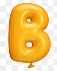 Balloon Letter Font Png Clipart - Yellow Font Balloon Letter B,Yellow Balloon Png