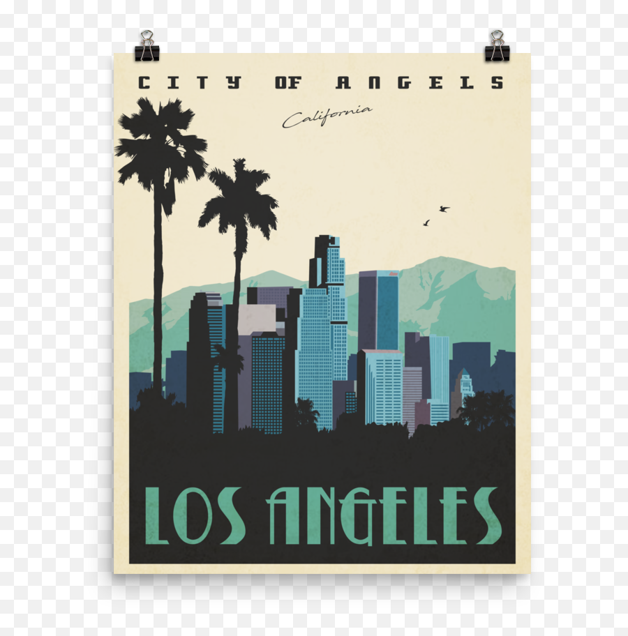 Los Angeles California - Los Angeles Travel Print Png,Los Angeles Skyline Png