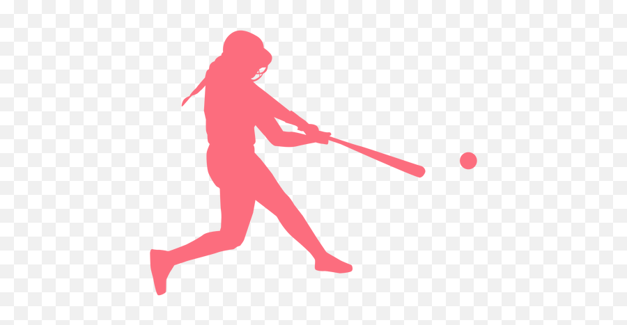 Player Ballplayer Bat Ball Helmet Baseball Silhouette - Silueta De Mujer Beisbolista Png,Softball Bat Png