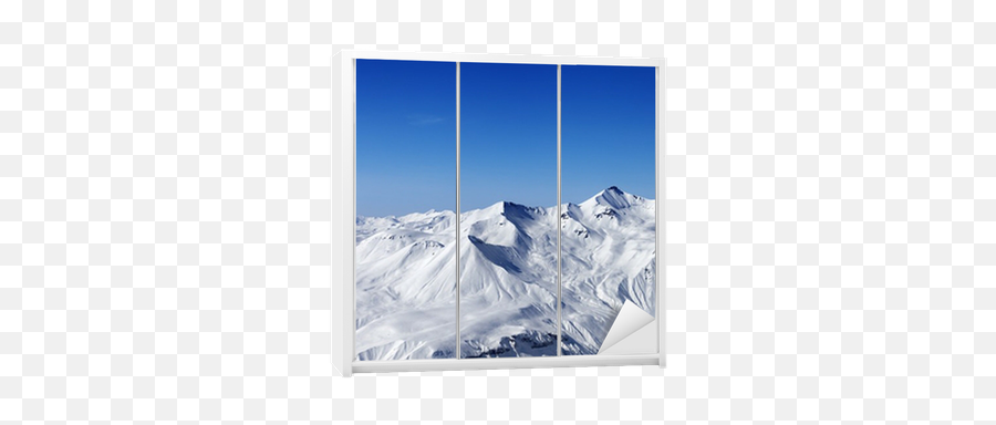 Snow Mountains And Blue Clear Sky Wardrobe Sticker U2022 Pixers We Live To Change - Summit Png,Mountains Transparent