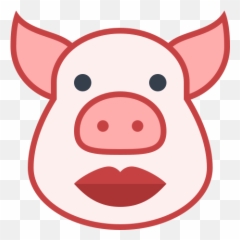 Pig With Lipstick Icon - Free Download PNG and Vector