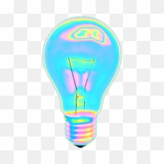 Light Bulb Lightbulb Holographic Color - Colorful Lightbulb Transparent Background png