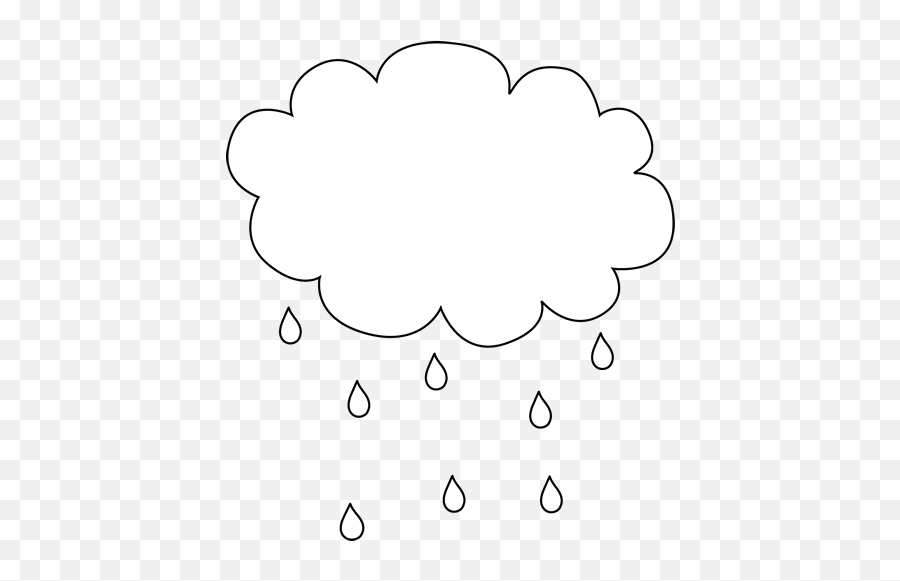 Download Black And White Rain Cloud Clipart - Rain Cloud Cloud Black And White Png,Rain Cloud Png