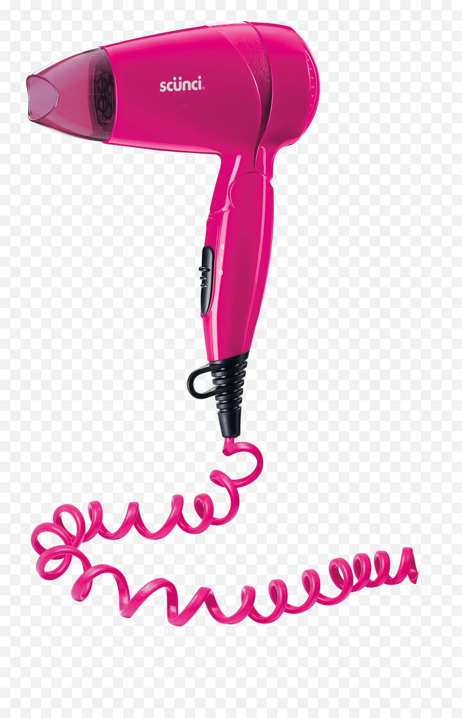 Curly Cord Compact Hair Dryer - Blow Dryer With Long Cable Png,Hair Dryer Png