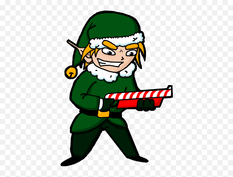 Download Hd Elf Transparent Evil Jpg Free Library - Santa Christmas Elf Shooting Gun Png,Elf Transparent