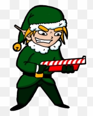 Download Hd Elf Transparent Evil Jpg Free Library - Santa Christmas Elf Shooting Gun Png,Elf Transparent