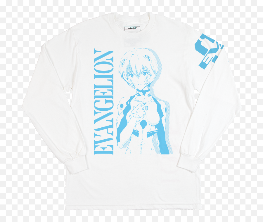 Neon Genesis Evangelion Rei Long Sleeve T - Shirt Banca Pueyo Png,Evangelion Png