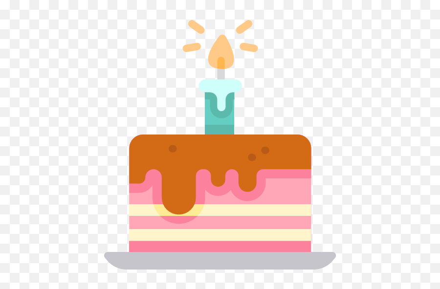 Flat Version Svg Cake Icon - Birthday Icons Png,Birthday Cake Icon Png