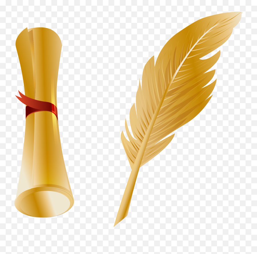Paper Quill Pen Feather - Pluma At Papel Png Full Size Png Paper And Feather Pen Logo Png,Quill Png