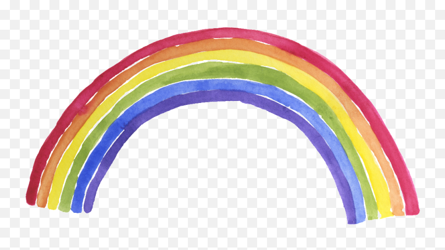Watercolor Rainbow Clipart Png Free - Cartoon Rainbow Transparent Background,Rainbow Clipart Png