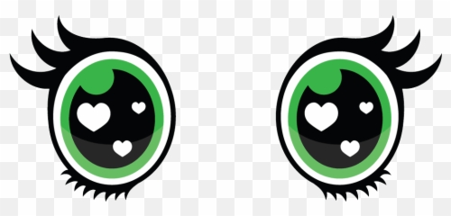 Ojos Verdes Kawaii Png - Cute Eyes Clipart